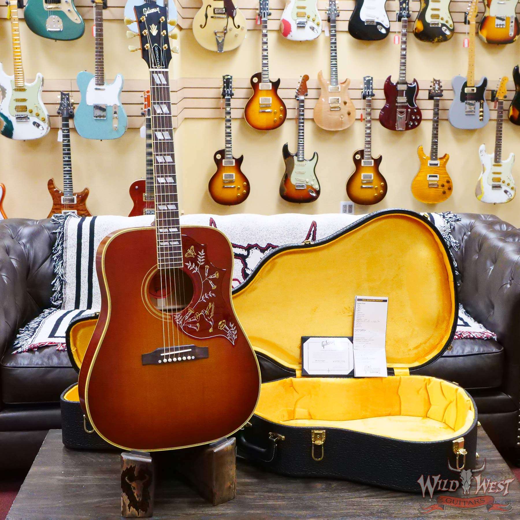 gibson-1960hummingbird-22441042-d1__wwg.jpg Gibson Custom Shop 1960 Hummingbird Fixed Bridge Heritage Cherry Sunburst - Image 6