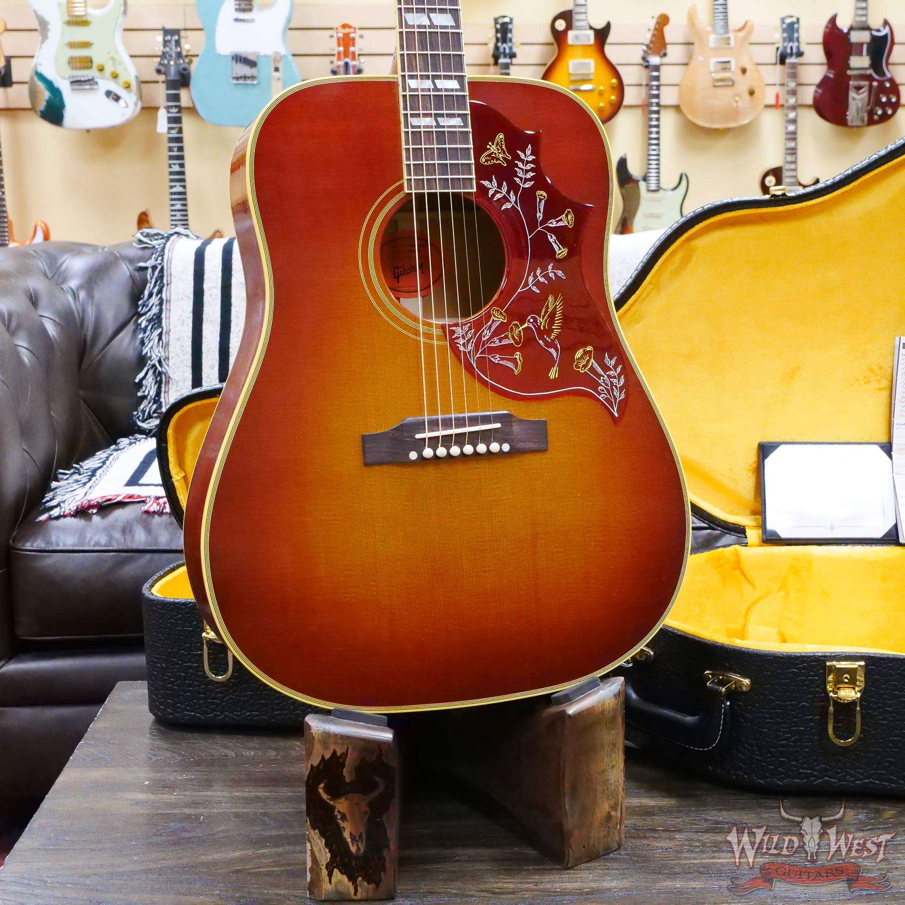 gibson-1960hummingbird-22441042-d3__wwg.jpg Gibson Custom Shop 1960 Hummingbird Fixed Bridge Heritage Cherry Sunburst - Image 8