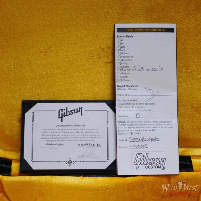 Gibson Custom Shop 1960 Hummingbird Fixed Bridge Heritage Cherry Sunburst - Image 12