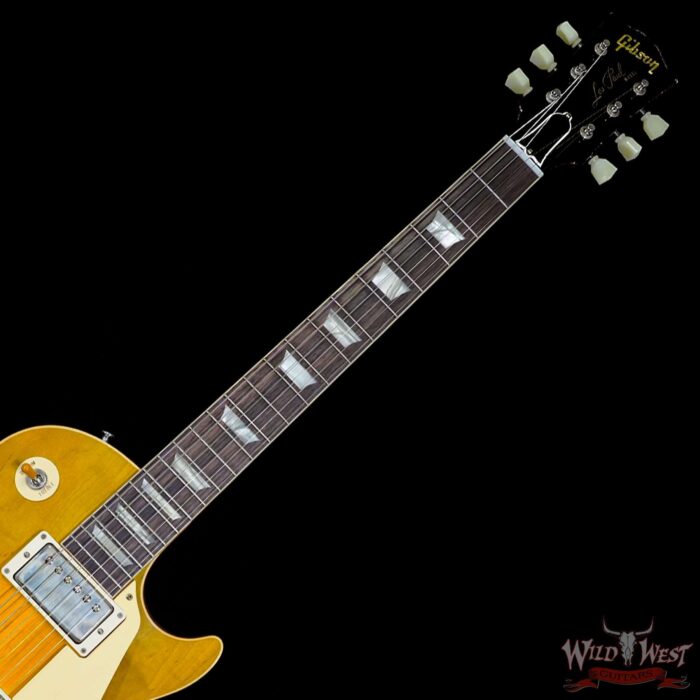 Gibson Custom Shop M2M 1958 Les Paul Standard Reissue Murphy Lab Light Aged Green Lemon Fade 8.45 LBS - Image 4