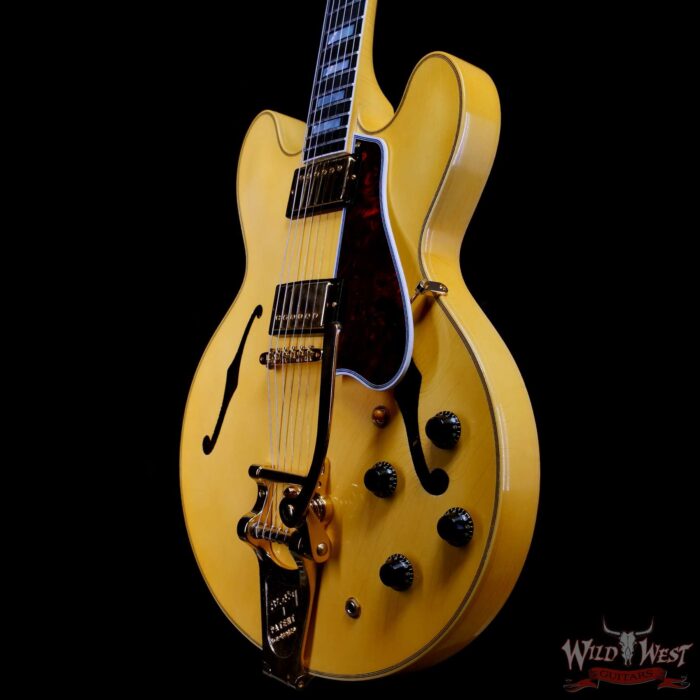Gibson Custom Shop M2M 1959 ES-355 Reissue with Bigsby Murphy Lab Ultra Light Aged Heavy Antique White 9.00 lbs - Image 2