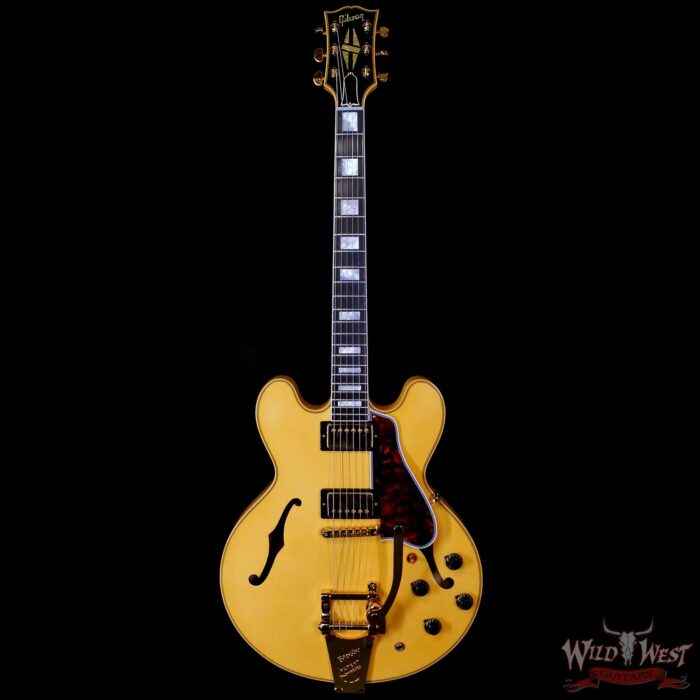 Gibson Custom Shop M2M 1959 ES-355 Reissue with Bigsby Murphy Lab Ultra Light Aged Heavy Antique White 9.45 LBS - Image 3