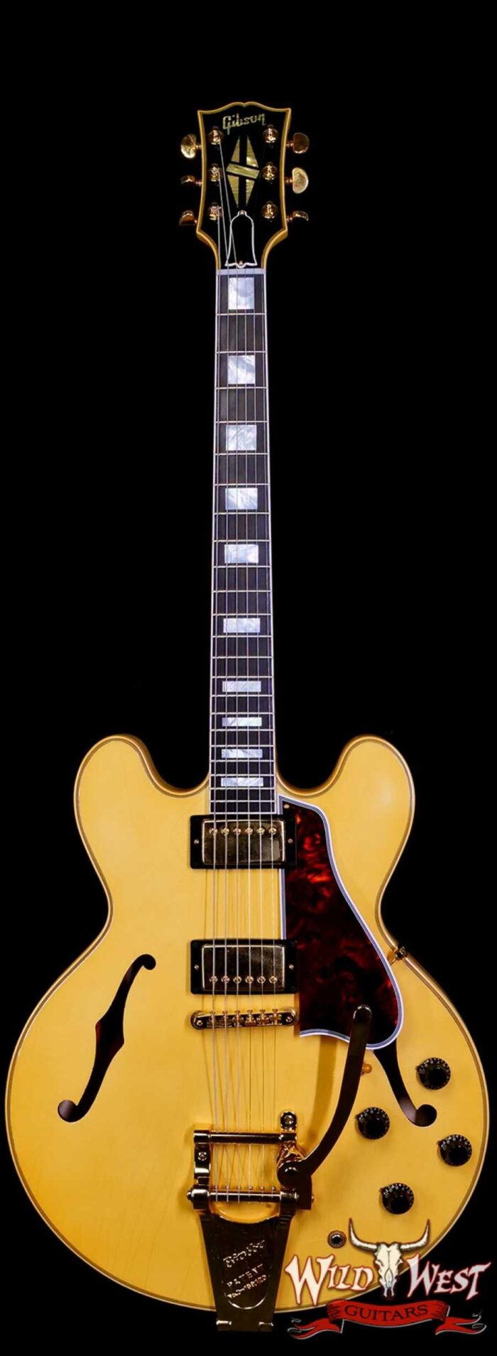 Gibson Custom Shop M2M 1959 ES-355 Reissue with Bigsby Murphy Lab Ultra Light Aged Heavy Antique White 9.00 lbs - Image 1