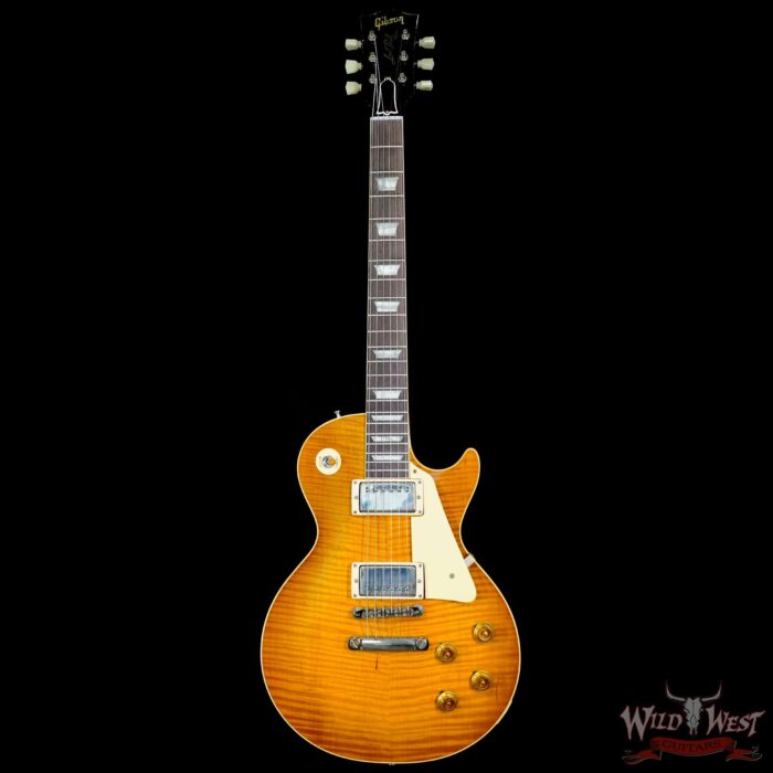 Gibson Custom Shop M2M 1959 Les Paul Standard Reissue Hand Selected Flame Maple Top Murphy Lab Light Aged Dirty Lemon 8.95 LBS - Image 3