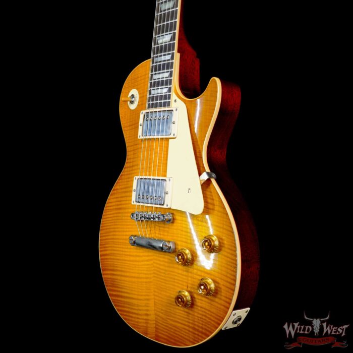 Gibson Custom Shop M2M 1959 Les Paul Standard Reissue Hand Selected Flame Maple Top Murphy Lab Light Aged Dirty Lemon 8.90 LBS - Image 2