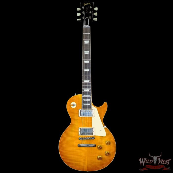 Gibson Custom Shop M2M 1959 Les Paul Standard Reissue Hand Selected Flame Maple Top Murphy Lab Light Aged Dirty Lemon 8.90 LBS - Image 3