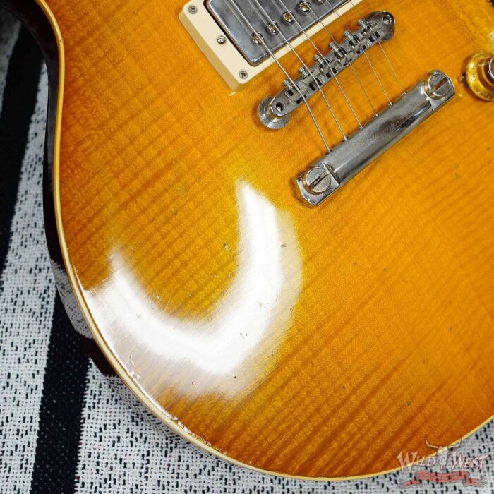 Gibson Custom Shop M2M 1959 Les Paul Standard Reissue Hand Selected Flame Maple Top Murphy Lab Light Aged Dirty Lemon 8.90 LBS - Image 9