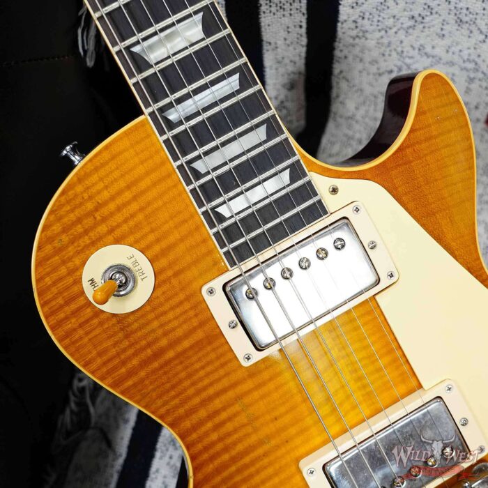 Gibson Custom Shop M2M 1959 Les Paul Standard Reissue Hand Selected Flame Maple Top Murphy Lab Light Aged Dirty Lemon 8.90 LBS - Image 8