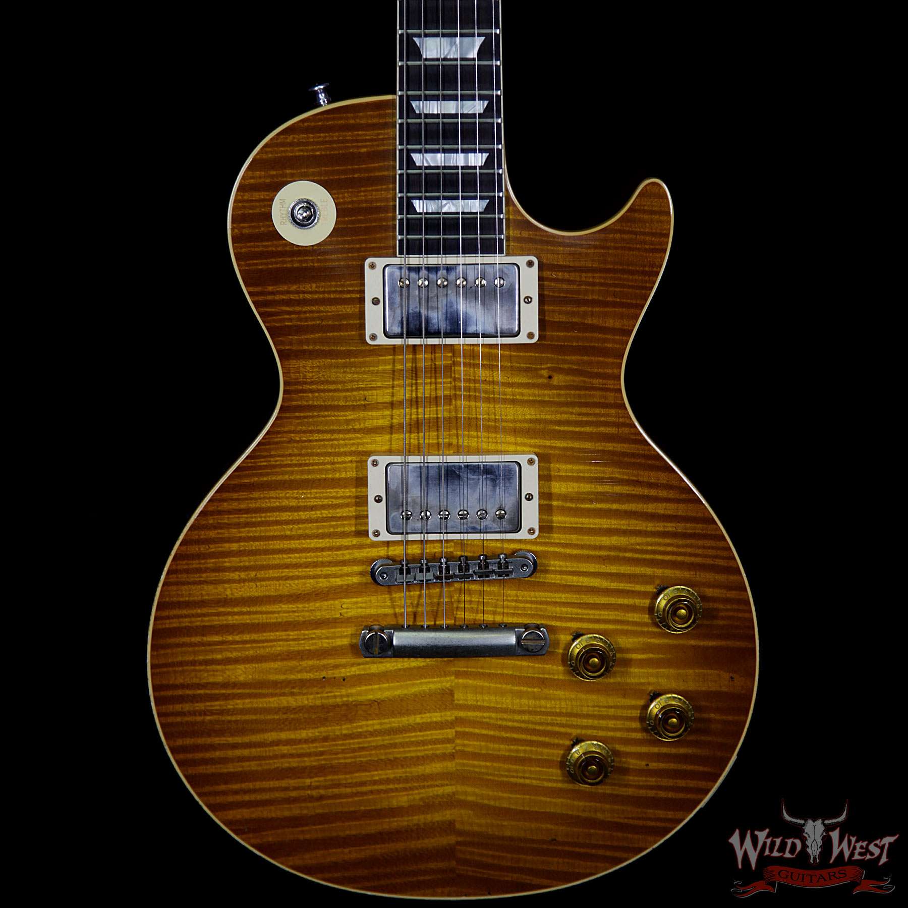 gibson-59lp-aged-brz-dinglemon-998354-bbf__wwg.jpg Gibson Custom Shop 1959 Les Paul Light Aged R9 Hand Selected Killer Top Brazilian Rosewood Board Dirty Lemon 8.15 Lbs - Image 3