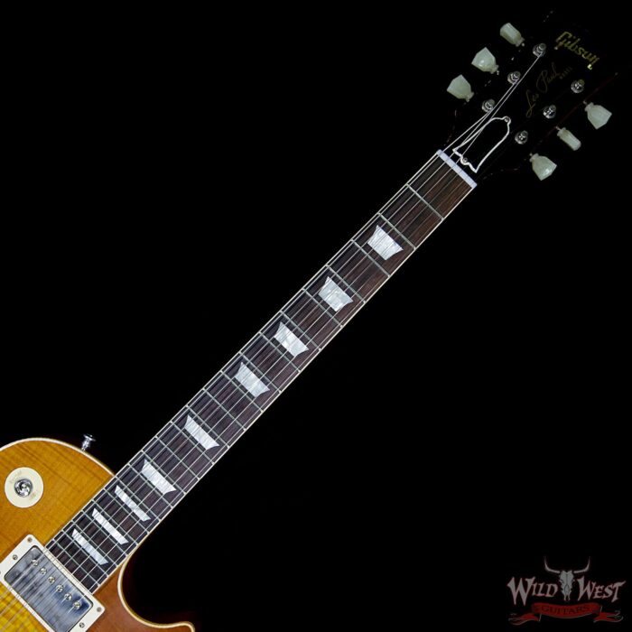 Gibson Custom Shop 1959 Les Paul Aged Hand Selected Killer Top Brazilian Rosewood Board Honey Lemon Burst 8.05 LBS - Image 9
