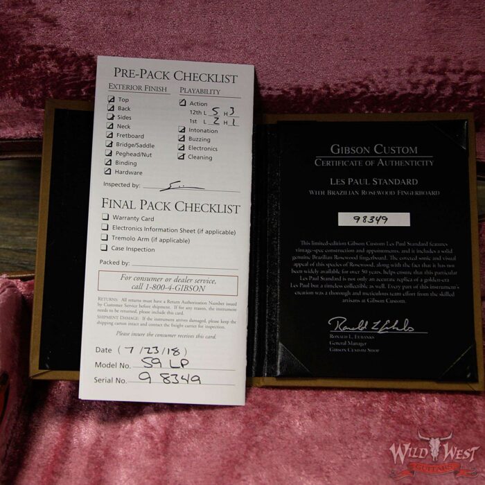 Gibson Custom Shop 1959 Les Paul VOS Hand Selected Killer Top Brazilian Rosewood Board Dark Bourbon Fade 8.55 LBS - Image 8
