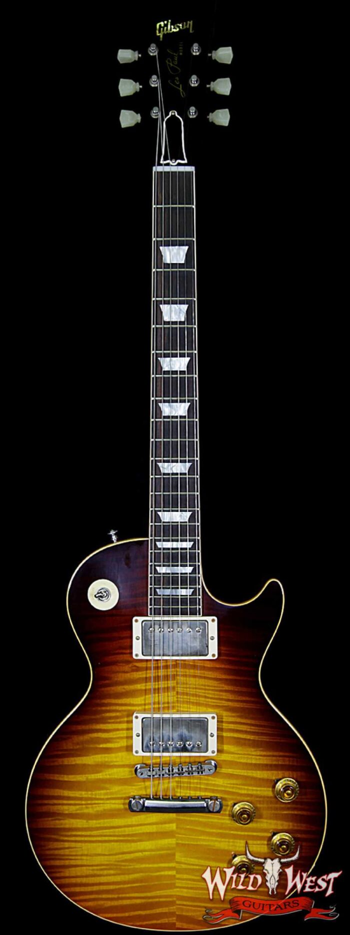 Gibson Custom Shop 1959 Les Paul VOS Hand Selected Killer Top Brazilian Rosewood Board Dark Bourbon Fade 8.55 LBS - Image 1