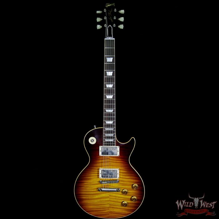 Gibson Custom Shop 1959 Les Paul VOS Hand Selected Killer Top Brazilian Rosewood Board Dark Bourbon 8.55 Lbs - Image 6