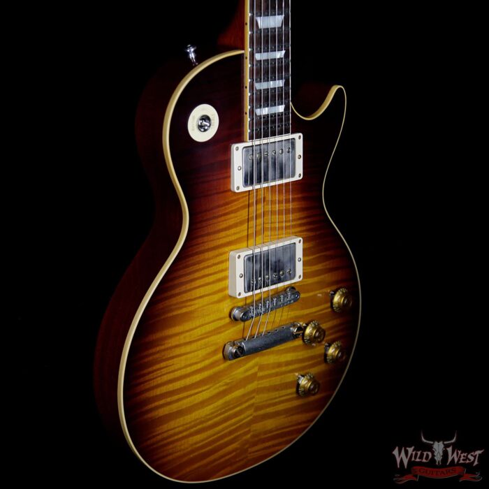 Gibson Custom Shop 1959 Les Paul VOS Hand Selected Killer Top Brazilian Rosewood Board Dark Bourbon 8.55 Lbs - Image 5
