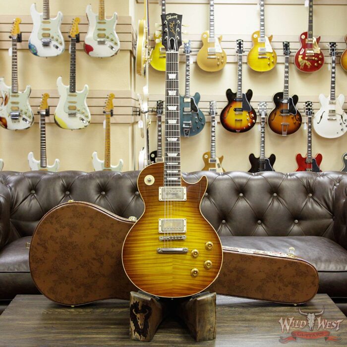 Gibson Custom Shop Historic 1959 Les Paul VOS Hand Selected Killer Top Brazilian Rosewood Board Royal Teaburst 8.80 Lbs - Image 12