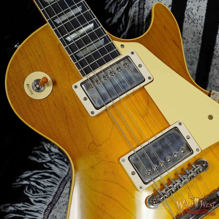 Gibson Custom Shop M2M 1958 Les Paul Standard Reissue Murphy Lab Light Aged Green Lemon Fade 9.05 LBS - Image 11