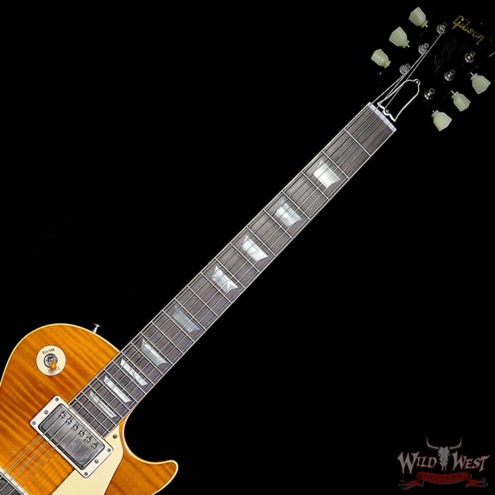 Gibson Custom Shop M2M 1959 Les Paul Standard Reissue Hand Selected Flame Maple Top Murphy Lab Light Aged Dirty Lemon 8.85 LBS - Image 4
