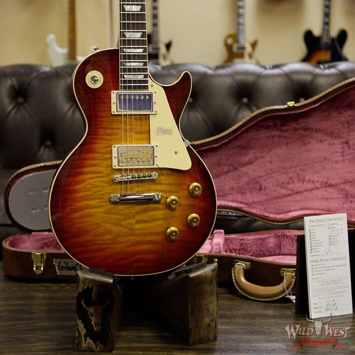 Gibson Custom Shop R9 Historic 1959 Les Paul Standard Gloss Vintage Cherry Sunburst 8.65 Lbs - Image 11