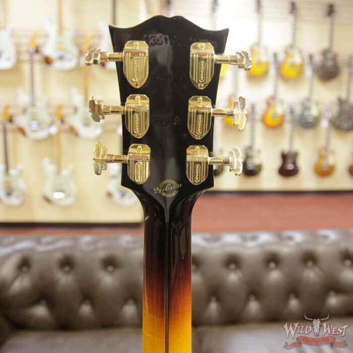 2018 Gibson Custom Shop Super 200 Birdseye Super Jumbo SJ-200 Cutaway Sunset Burst - Image 9