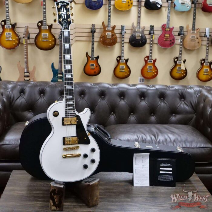 Gibson Custom Shop Les Paul Custom w/ Ebony Fingerboard Gloss Alpine White - Image 5