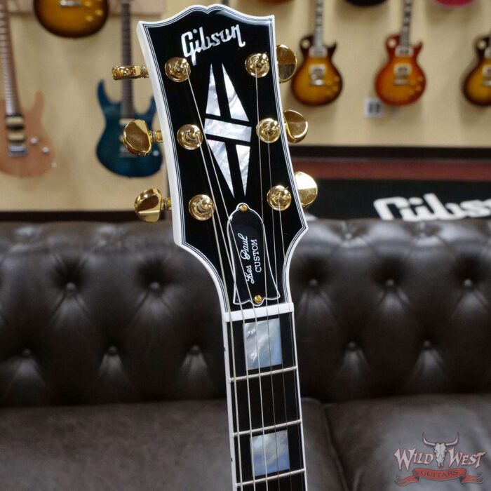 Gibson Custom Shop Les Paul Custom w/ Ebony Fingerboard Gloss Alpine White - Image 6