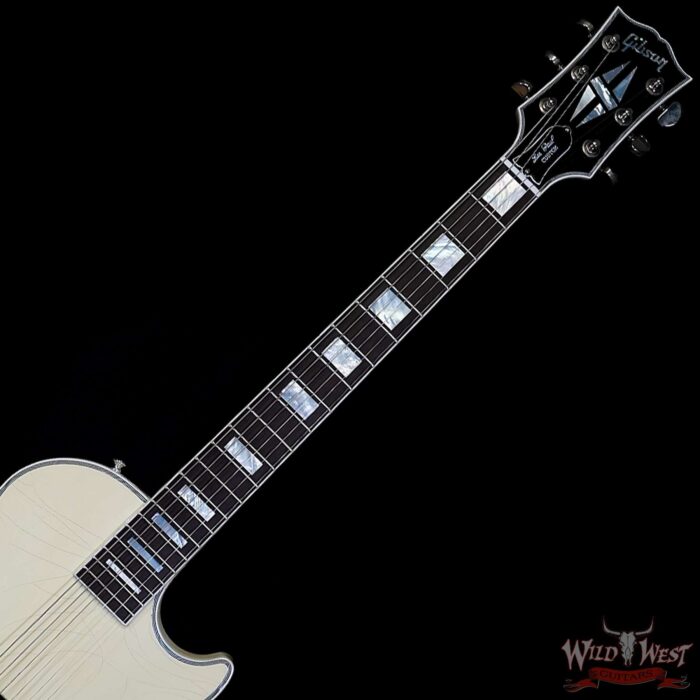 Gibson Custom Shop M2M Single Humbucker Les Paul Custom Ebony Fingerboard Murphy Lab Light Aged Classic White 9.90 LBS - Image 4
