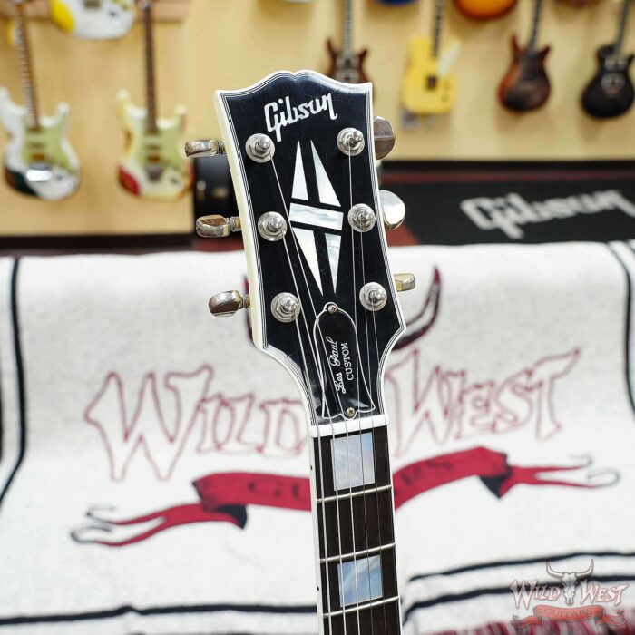 Gibson Custom Shop M2M Single Humbucker Les Paul Custom Ebony Fingerboard Murphy Lab Light Aged Classic White 9.90 LBS - Image 7
