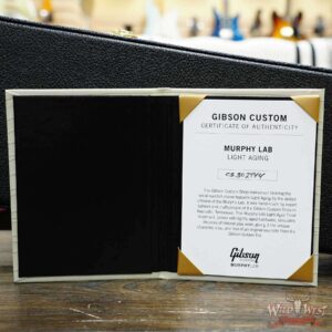 Gibson Custom Shop M2M Single Humbucker Les Paul Custom Ebony Fingerboard Murphy Lab Light Aged Classic White 9.90 LBS - Image 8