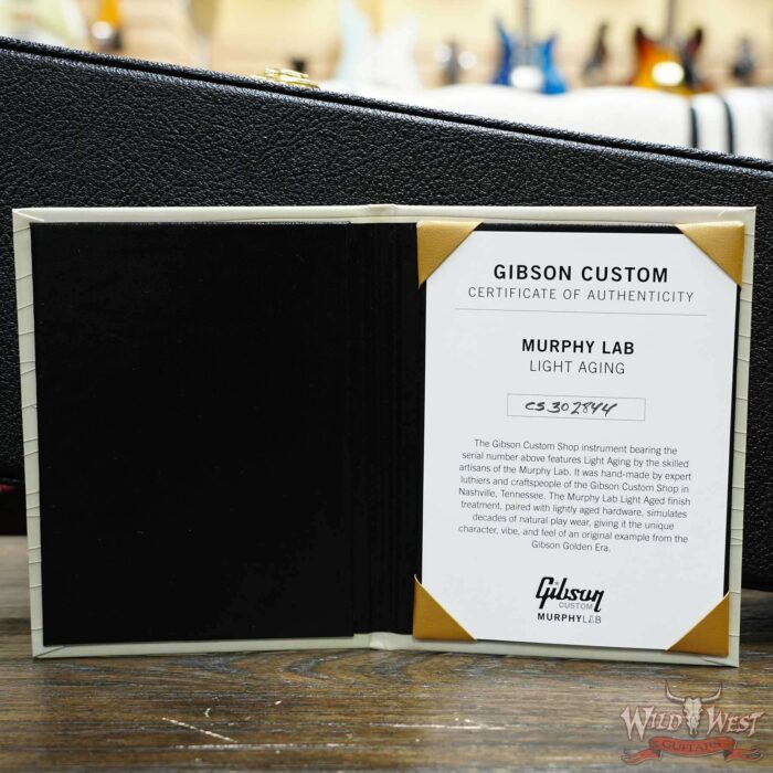 Gibson Custom Shop M2M Single Humbucker Les Paul Custom Ebony Fingerboard Murphy Lab Light Aged Classic White 9.90 LBS - Image 8