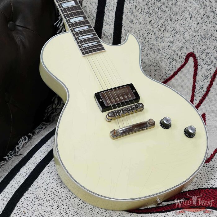 Gibson Custom Shop M2M Single Humbucker Les Paul Custom Ebony Fingerboard Murphy Lab Light Aged Classic White 9.90 LBS - Image 11