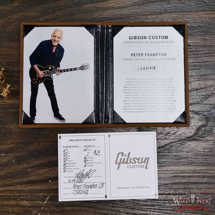 Gibson Custom Shop Peter Frampton “Phenix” Inspired Les Paul Custom Ebony 9.15 LBS - Image 12