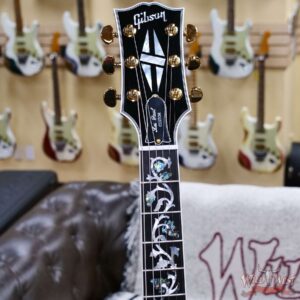 Gibson Custom Shop M2M Les Paul Custom Faded Chablis Pink 3A Quilt Maple Top Tree of Life Inlay 9.35 LBS - Image 7