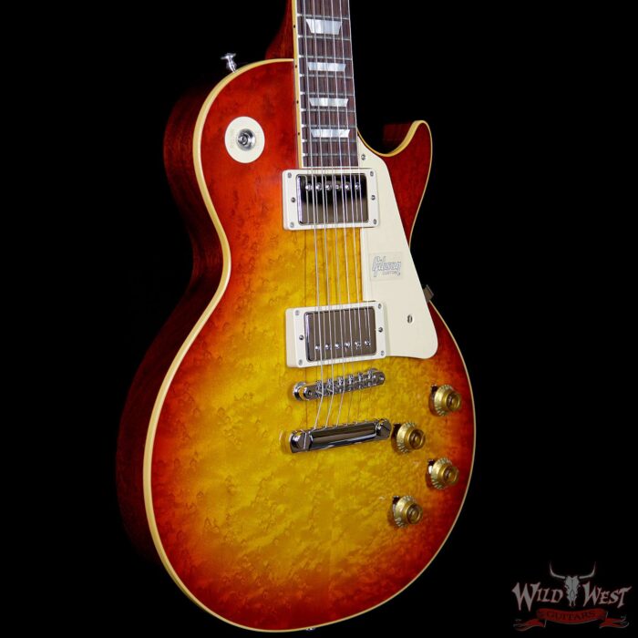 Gibson Custom Shop Standard Historic 1959 Les Paul Standard Gloss R9 Birdseye Top Washed Cherry - Image 4