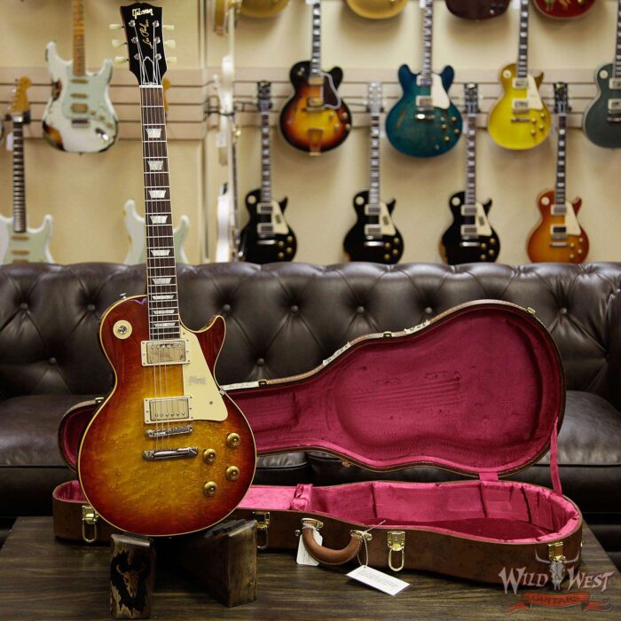 Gibson Custom Shop Standard Historic 1959 Les Paul Standard Gloss R9 Birdseye Top Washed Cherry - Image 12