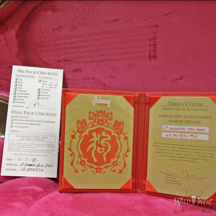 Gibson Custom Shop Limited Chinese New Year (Year of Dog) Les Paul # 11 of 25 Crimson Red - Image 16
