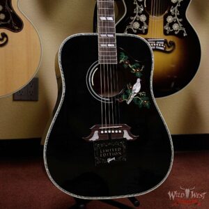 Gibson Custom Shop Dove Abalone Custom Ebony Acoustic-Electric Guitar - Image 13