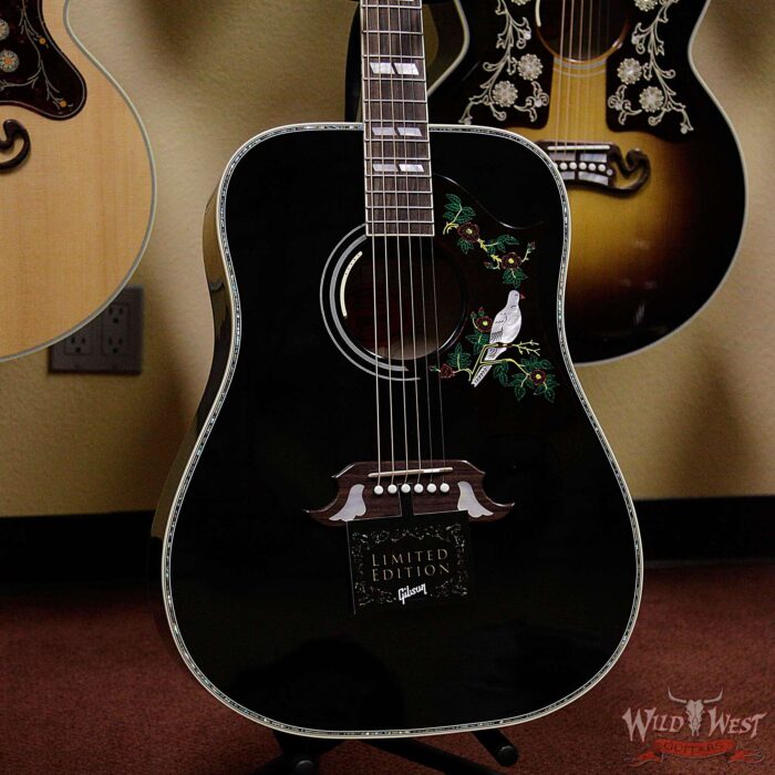 Gibson Custom Shop Dove Abalone Custom Ebony Acoustic-Electric Guitar - Image 13