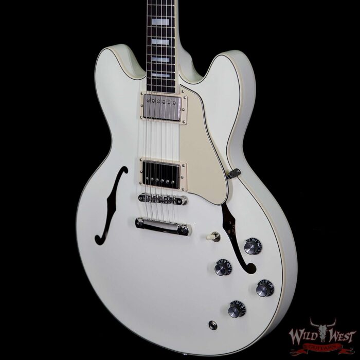 Gibson Memphis ES-335 Big Block Retro 2018 Dark Rosewood Fingerboard Classic White - Image 2