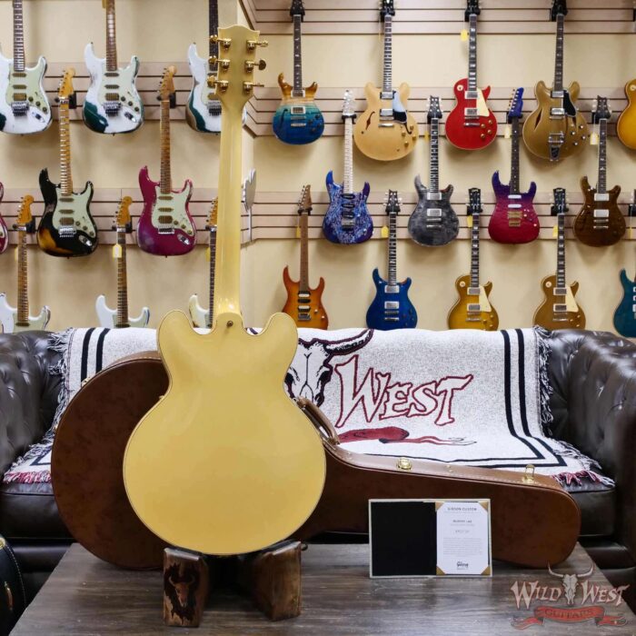 Gibson Custom Shop M2M 1959 ES-355 Reissue with Bigsby Murphy Lab Ultra Light Aged Heavy Antique White 8.95 lbs - Image 14