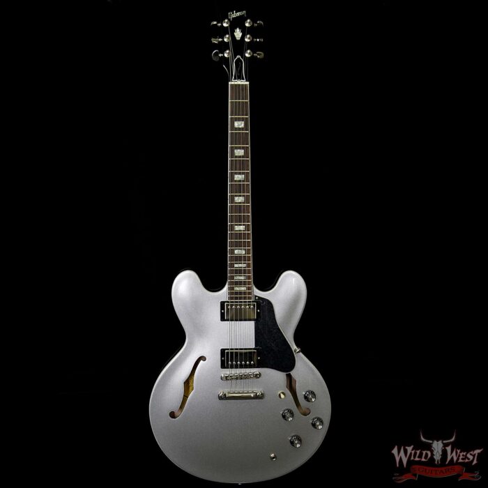 Gibson Memphis ES-335 Metallic 2018 Rosewood Fingerboard Silver Metallic - Image 4