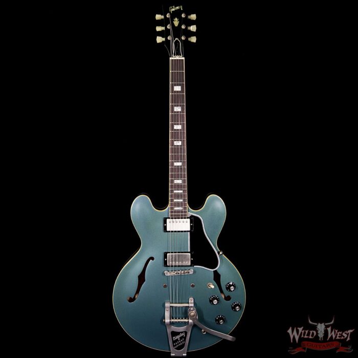 Gibson Memphis ES-335 Anchor Stud 2018 VOS Bigsby Antique Pelham Blue - Image 5