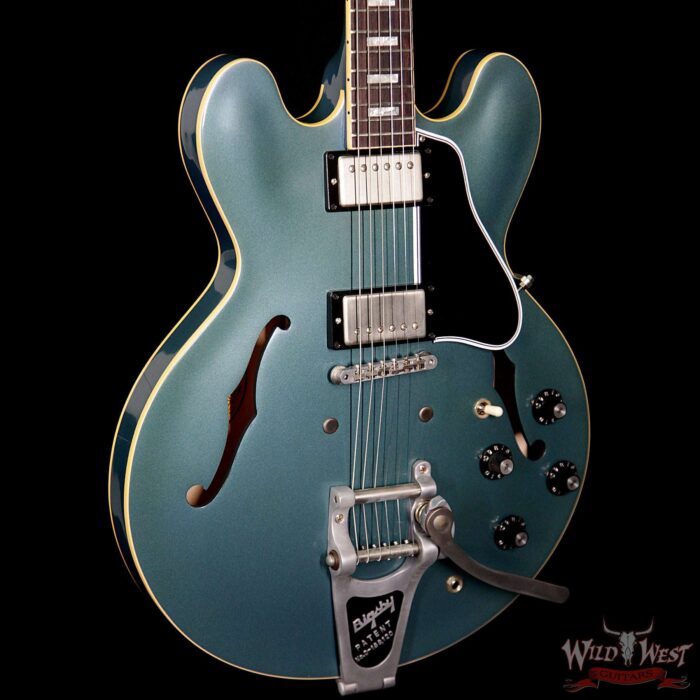 Gibson Memphis ES-335 Anchor Stud 2018 VOS Bigsby Antique Pelham Blue - Image 4