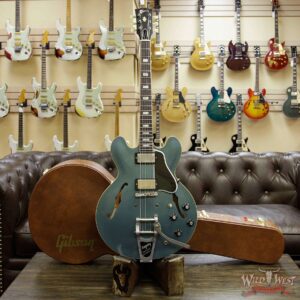 Gibson Memphis ES-335 Anchor Stud 2018 VOS Bigsby Antique Pelham Blue - Image 10