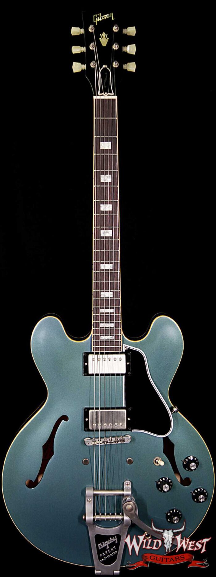 Gibson Memphis ES-335 Anchor Stud 2018 VOS Bigsby Antique Pelham Blue - Image 1
