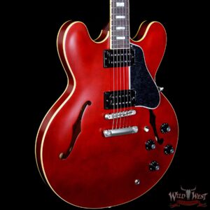 Gibson Memphis ES-335 Satin 2018 Rosewood Fingerboard Wine Red - Image 4
