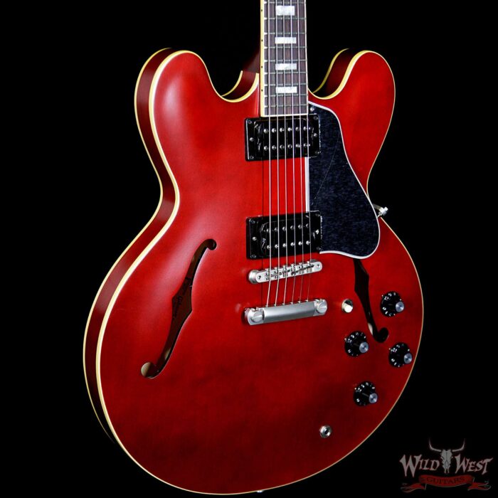 Gibson Memphis ES-335 Satin 2018 Rosewood Fingerboard Wine Red - Image 4