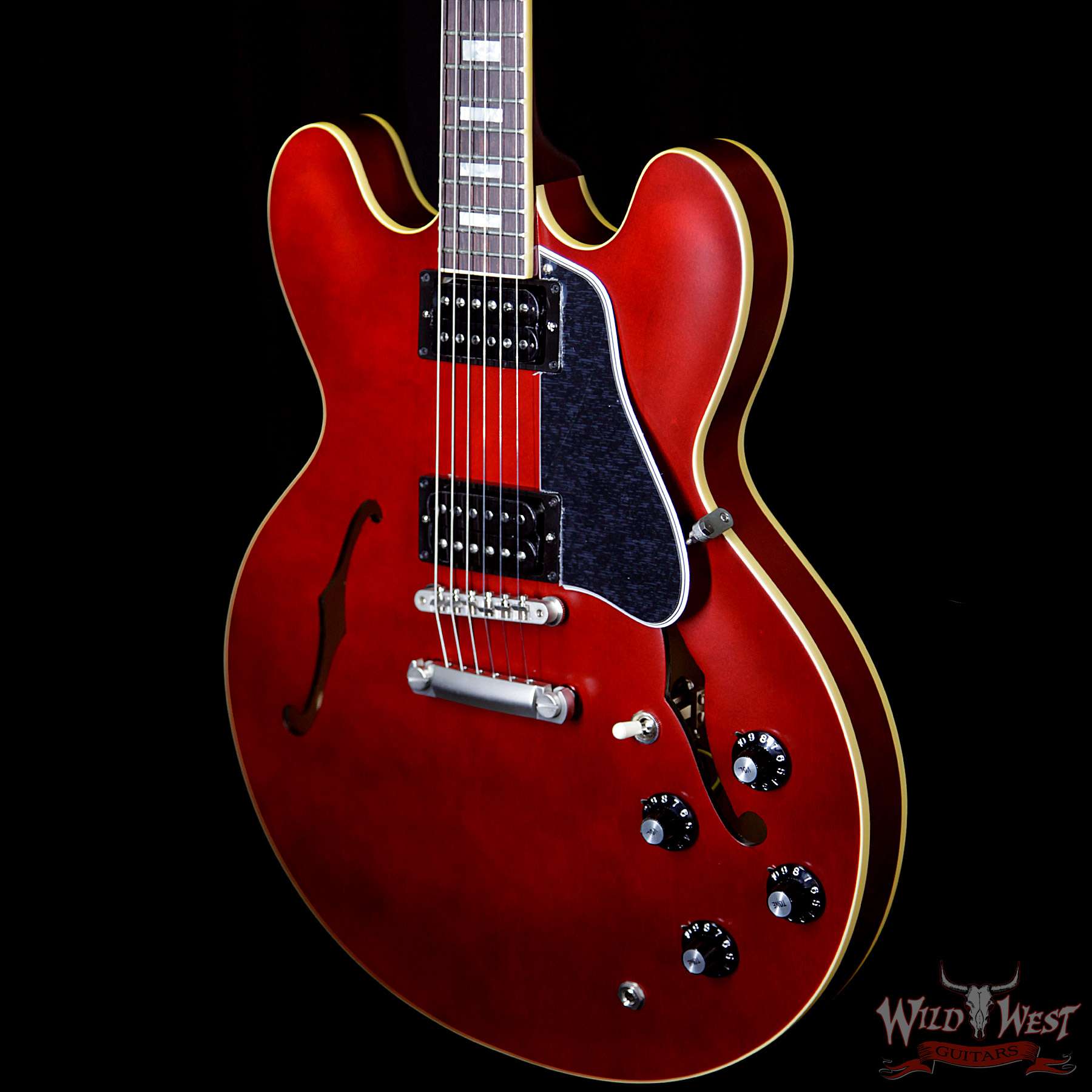 gibson-es335-satin-winered-11308710-br__wwg.jpg Gibson Memphis ES-335 Satin 2018 Rosewood Fingerboard Wine Red - Image 2