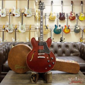 Gibson Memphis ES-335 Satin 2018 Rosewood Fingerboard Wine Red - Image 11