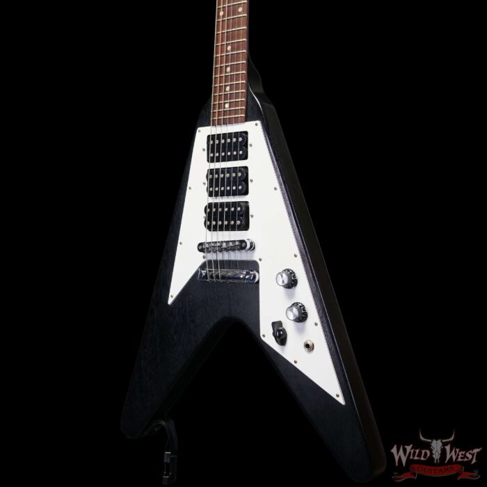 Jim Root Collection 2006 Gibson Flying V HHH Triple Humbucker Satin Black Finish - Image 2