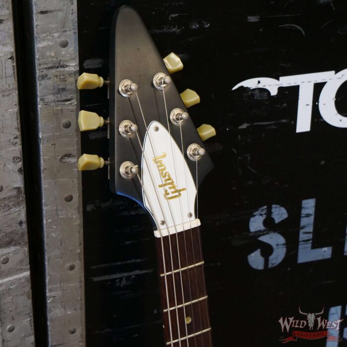Jim Root Collection 2006 Gibson Flying V HHH Triple Humbucker Satin Black Finish - Image 7